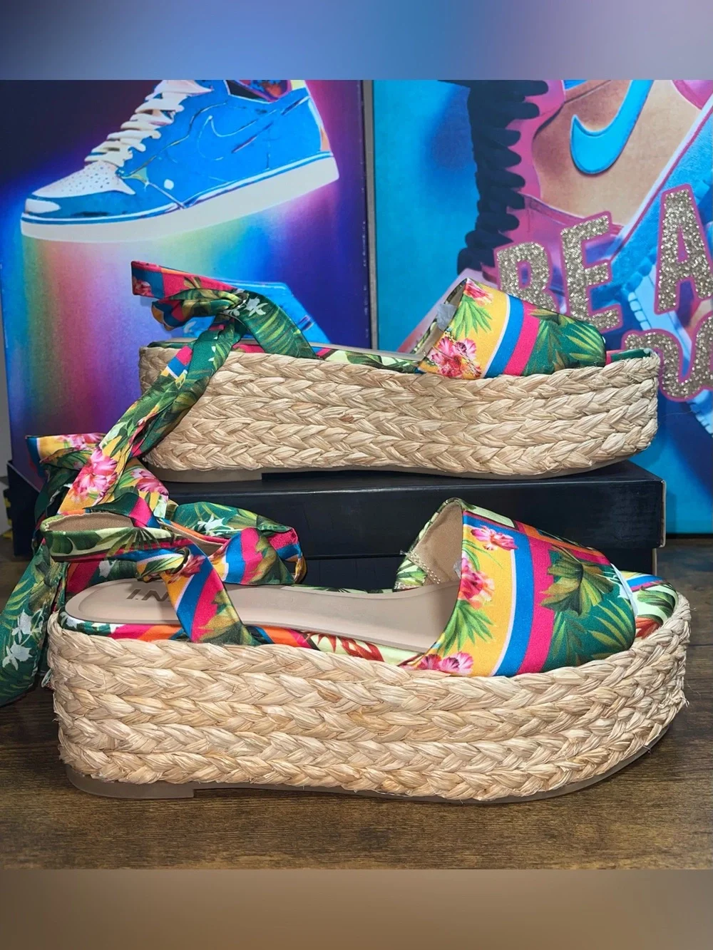 I.N.C. International Concepts  Women's Fletcherr Lace-Up Wedge Sandals sz 12